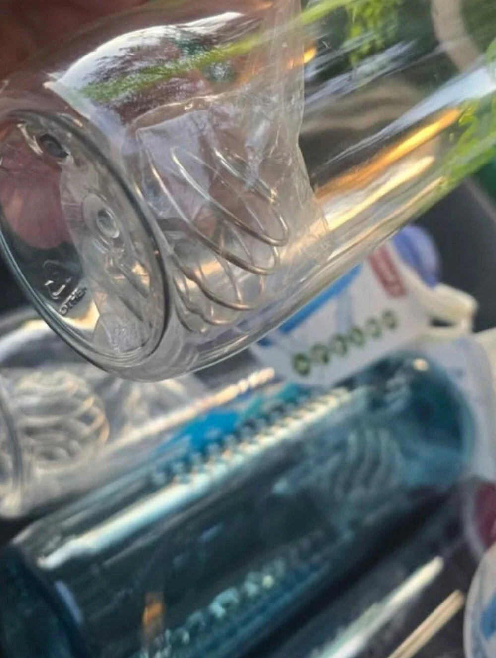 Clear Shaker Bottle - Blue